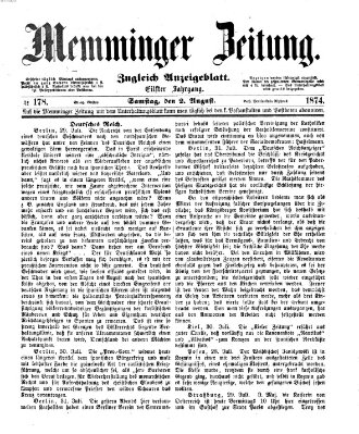 Memminger Zeitung Sonntag 2. August 1874