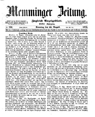 Memminger Zeitung Sonntag 23. August 1874