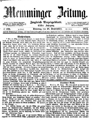 Memminger Zeitung Sonntag 27. September 1874