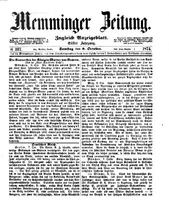 Memminger Zeitung Freitag 9. Oktober 1874