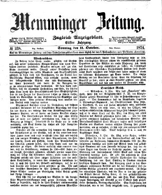 Memminger Zeitung Sonntag 11. Oktober 1874