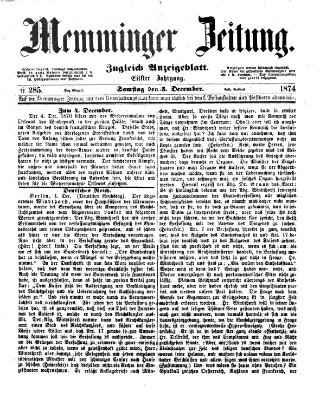 Memminger Zeitung Samstag 5. Dezember 1874