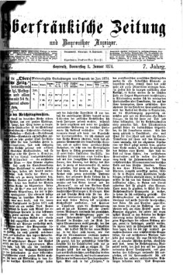 Oberfränkische Zeitung und Bayreuther Anzeiger (Bayreuther Anzeiger) Donnerstag 8. Januar 1874