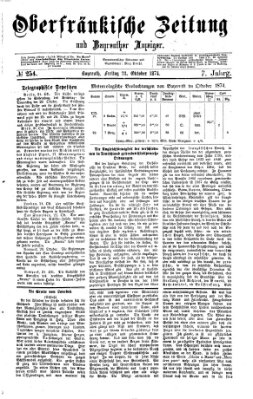 Oberfränkische Zeitung und Bayreuther Anzeiger (Bayreuther Anzeiger) Freitag 23. Oktober 1874