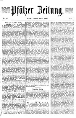 Pfälzer Zeitung Dienstag 20. Januar 1874