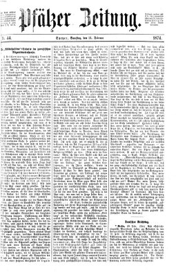 Pfälzer Zeitung Samstag 21. Februar 1874