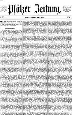 Pfälzer Zeitung Dienstag 3. März 1874