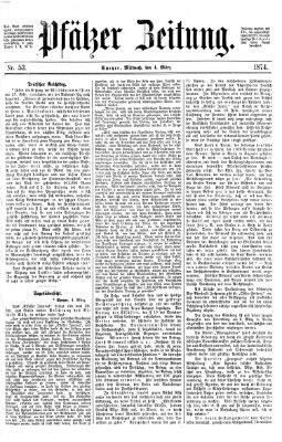 Pfälzer Zeitung Mittwoch 4. März 1874