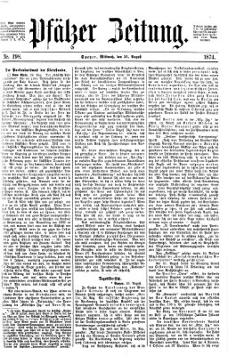 Pfälzer Zeitung Mittwoch 26. August 1874