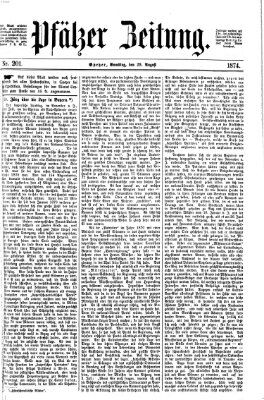 Pfälzer Zeitung Samstag 29. August 1874