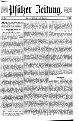 Pfälzer Zeitung Mittwoch 2. September 1874