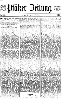 Pfälzer Zeitung Dienstag 8. September 1874