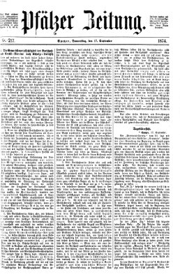 Pfälzer Zeitung Donnerstag 17. September 1874