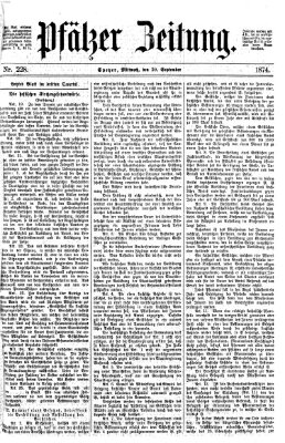 Pfälzer Zeitung Mittwoch 30. September 1874