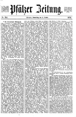 Pfälzer Zeitung Donnerstag 15. Oktober 1874