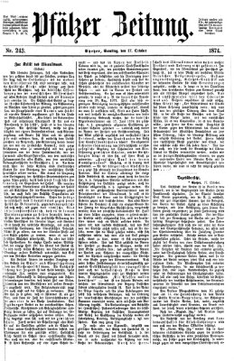 Pfälzer Zeitung Samstag 17. Oktober 1874