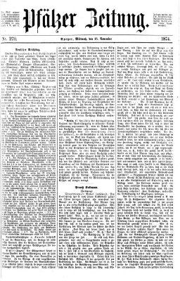 Pfälzer Zeitung Mittwoch 18. November 1874