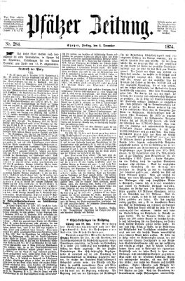 Pfälzer Zeitung Freitag 4. Dezember 1874
