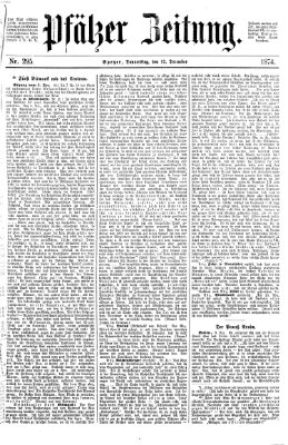 Pfälzer Zeitung Donnerstag 17. Dezember 1874
