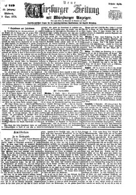 Neue Würzburger Zeitung Mittwoch 9. September 1874