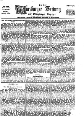 Neue Würzburger Zeitung Samstag 26. September 1874