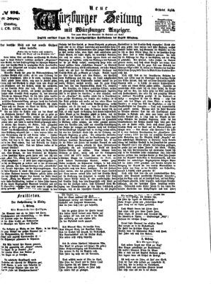 Neue Würzburger Zeitung Dienstag 6. Oktober 1874