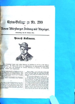Neue Würzburger Zeitung Donnerstag 29. Oktober 1874