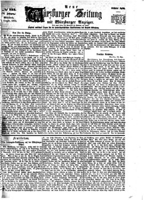 Neue Würzburger Zeitung Mittwoch 2. Dezember 1874