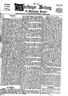 Neue Würzburger Zeitung Montag 14. Dezember 1874