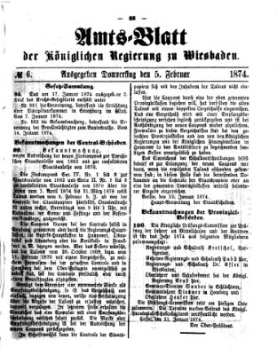 Amtsblatt der Regierung in Wiesbaden (Herzoglich-nassauisches allgemeines Intelligenzblatt)