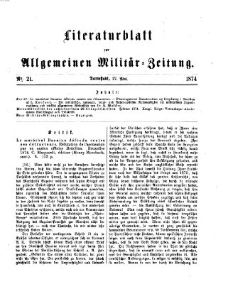 Allgemeine Militär-Zeitung Mittwoch 27. Mai 1874