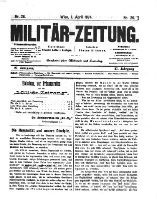 Militär-Zeitung Mittwoch 1. April 1874