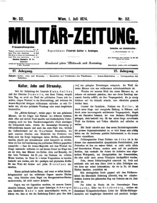 Militär-Zeitung Mittwoch 1. Juli 1874