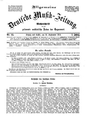 Allgemeine deutsche Musikzeitung Freitag 18. September 1874