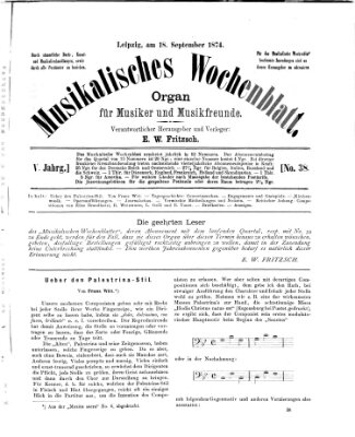 Musikalisches Wochenblatt Freitag 18. September 1874