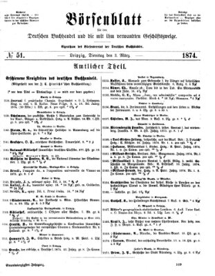 Börsenblatt für den deutschen Buchhandel Dienstag 3. März 1874