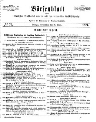 Börsenblatt für den deutschen Buchhandel Donnerstag 26. März 1874