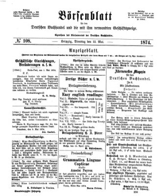 Börsenblatt für den deutschen Buchhandel Dienstag 12. Mai 1874