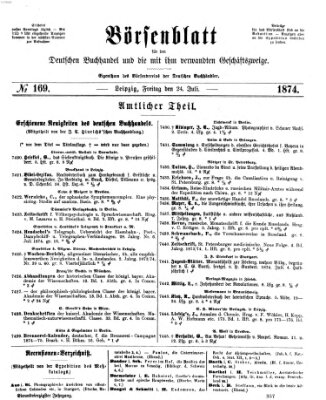 Börsenblatt für den deutschen Buchhandel Freitag 24. Juli 1874