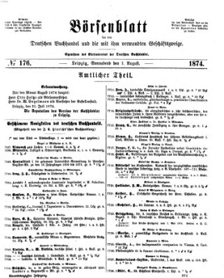Börsenblatt für den deutschen Buchhandel Samstag 1. August 1874