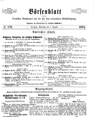 Börsenblatt für den deutschen Buchhandel Dienstag 4. August 1874