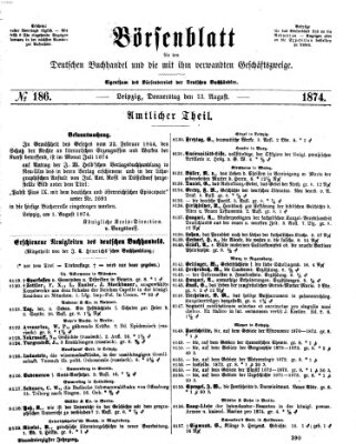 Börsenblatt für den deutschen Buchhandel Donnerstag 13. August 1874