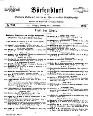 Börsenblatt für den deutschen Buchhandel Montag 7. September 1874