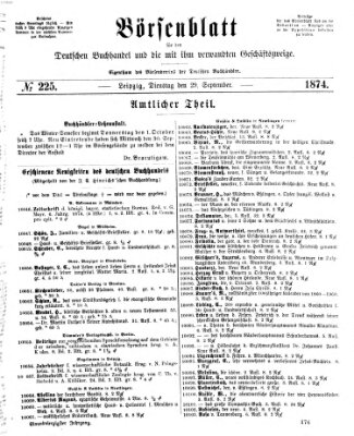 Börsenblatt für den deutschen Buchhandel Dienstag 29. September 1874