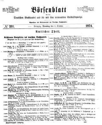 Börsenblatt für den deutschen Buchhandel Dienstag 6. Oktober 1874