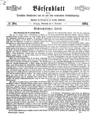 Börsenblatt für den deutschen Buchhandel Mittwoch 9. Dezember 1874