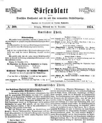 Börsenblatt für den deutschen Buchhandel Mittwoch 30. Dezember 1874