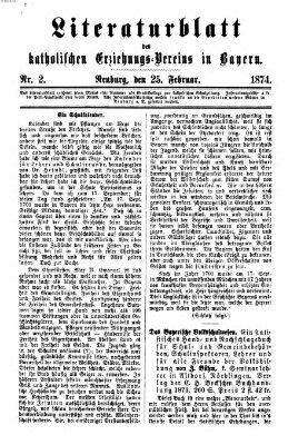 Katholische Schulzeitung (Bayerische Schulzeitung) Mittwoch 25. Februar 1874