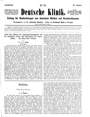 Deutsche Klinik Samstag 29. August 1874