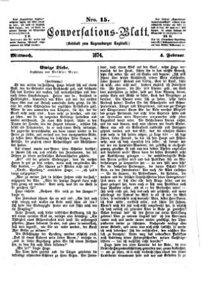 Regensburger Conversations-Blatt (Regensburger Tagblatt) Mittwoch 4. Februar 1874